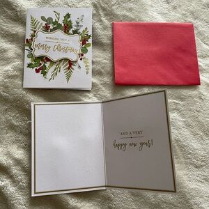 Christmas and New Year greeting cards with envelopes.